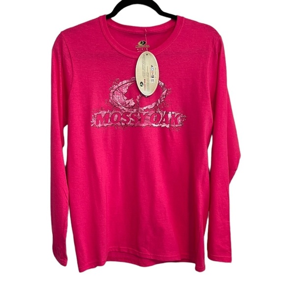 NWT Mossy Oak Pink Long Sleeve Shirt Top Women's Size Medium - Picture 2 of 7